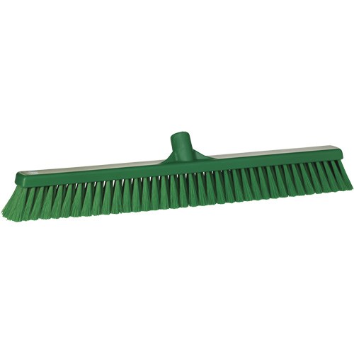 Small Particle Push Broom Head, Fine Bristles, 24", Polyester, Green Rock Safety Industrial Ltd