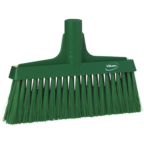 Upright Broom Head, Coarse/Fine Bristles, 10-1/4", Polyester, Green Rock Safety Industrial Ltd