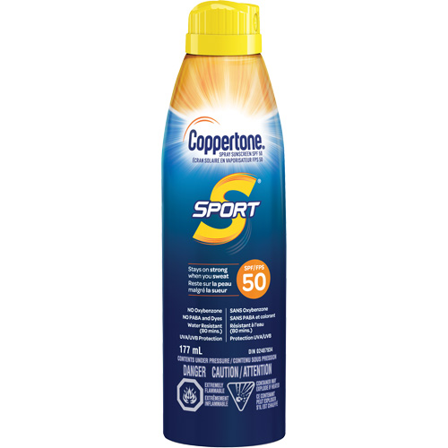 Sport&reg; Water Resistant Sunscreen, SPF 50, Aerosol Rock Safety Industrial Ltd