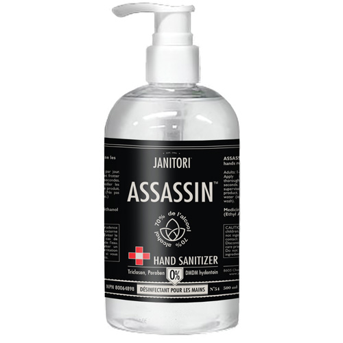 54 Assassin Hand Sanitizer, 500 ml, Pump Bottle, 70% Alcohol Rock Safety Industrial Ltd