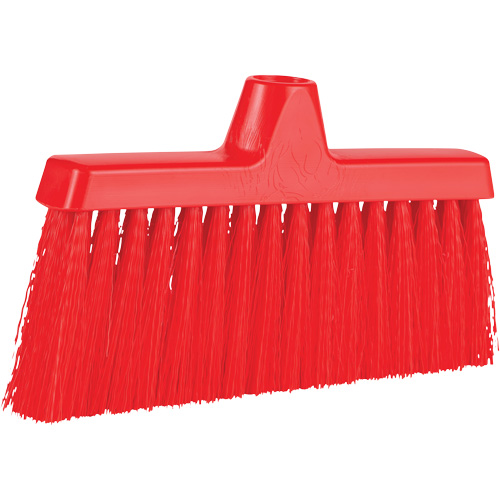 Balai oblique ColorCore, Crins Moyen, 10", Polypropyl&egrave;ne, Rouge Rock Safety Industrial Ltd