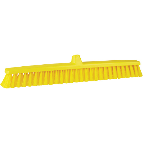 ColorCore Push Broom, Fine Bristles, 24", Polypropylene, Yellow Rock Safety Industrial Ltd