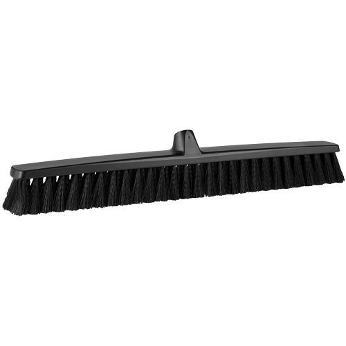 ColorCore Push Broom, Fine Bristles, 24", Polypropylene, Black Rock Safety Industrial Ltd