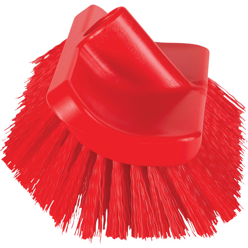 Brosse &agrave; angle double ColorCore pour surfaces hautes et basses, Soies Ferme, Longueur de 10", Rouge Rock Safety Industrial Ltd