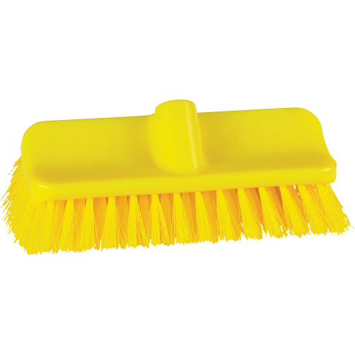 Brosse &agrave; angle double ColorCore pour surfaces hautes et basses, Soies Ferme, Longueur de 10", Jaune Rock Safety Industrial Ltd
