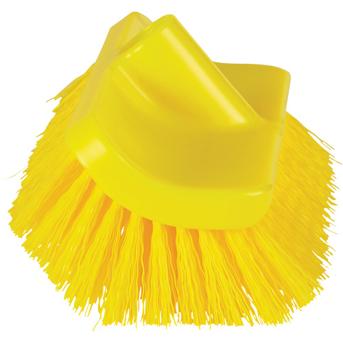 Brosse &agrave; angle double ColorCore pour surfaces hautes et basses, Soies Ferme, Longueur de 10", Jaune Rock Safety Industrial Ltd