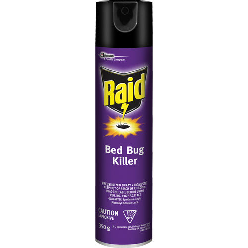 Raid&reg; Bed Bug Killer Insecticide, 350 g, Aerosol Can, Solvent Base Rock Safety Industrial Ltd
