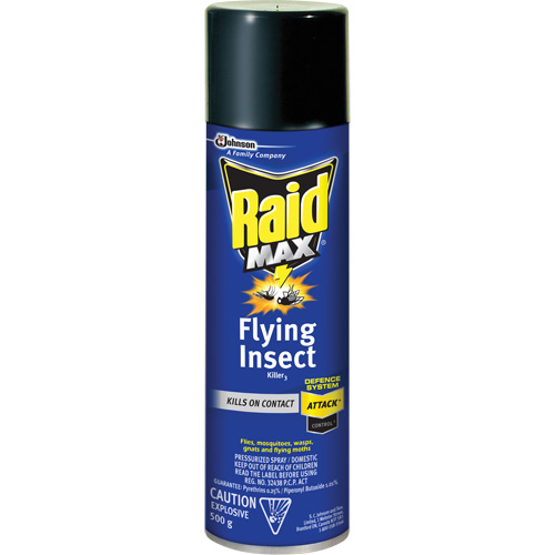 Raid&reg; Max&reg; Flying Insect Killer, 500 g, Aerosol Can, Solvent Base Rock Safety Industrial Ltd