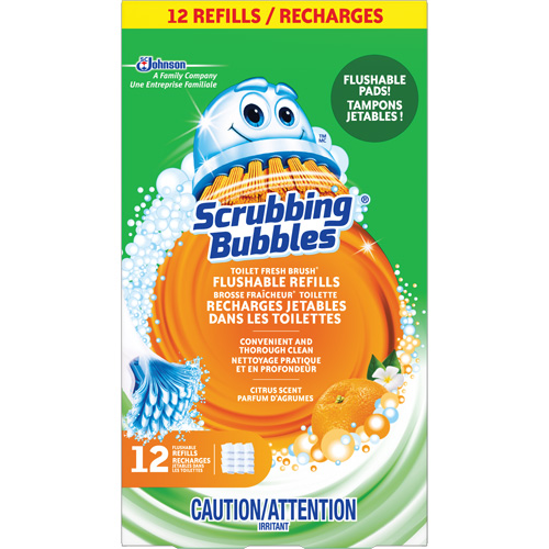 Scrubbing Bubbles&reg; Fresh Brush&reg; Toilet Brush Flushable Refills, Refill Rock Safety Industrial Ltd
