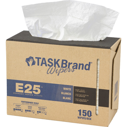 Essuie-tout &eacute;conomique &agrave; renfort tiss&eacute; TaskBrand E25, Tout usage, 16-3/4" lo x 9-3/4" la Rock Safety Industrial Ltd