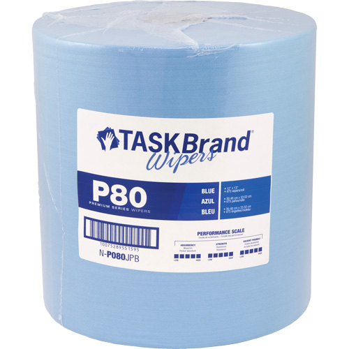 TaskBrand&reg; P80 Premium Series Wipers, Heavy-Duty, 13" L x 12" W Rock Safety Industrial Ltd
