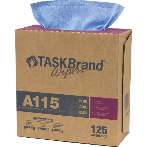 TaskBrand&reg; A115 Advanced Performance Wipers, Heavy-Duty, 16-3/4" L x 12" W Rock Safety Industrial Ltd