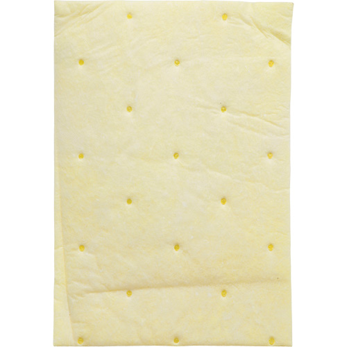 Tampon absorbant haute capacit&eacute; pour produits chimiques, Mati&egrave;res dangereuses, 14,5" x 9,25", 26,3 gal d'absorption Rock Safety Industrial Ltd