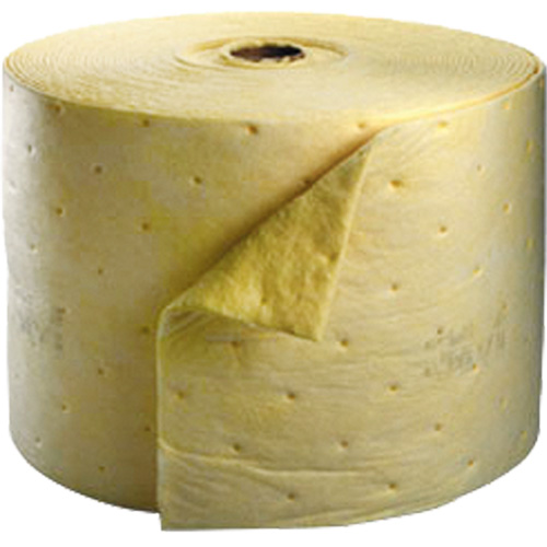 Chemical Sorbent Roll, Heavyweight, 150' L x 15.25" W, 35.9 gal Absorbancy Rock Safety Industrial Ltd