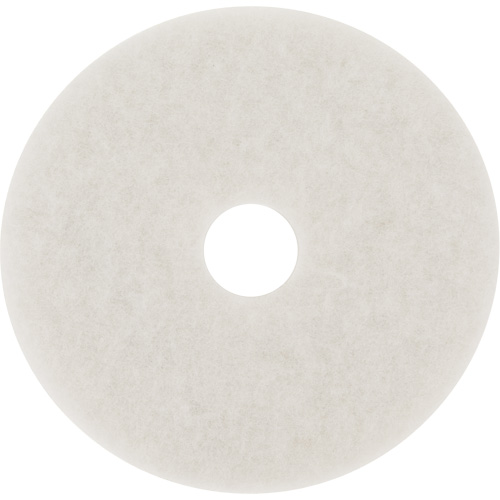 Tampon pour planchers, 10", Lustrage/Nettoyage/Polissage, Blanc Rock Safety Industrial Ltd