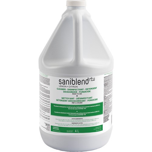 SaniBlend Ready-To-Use Disinfectant & Sanitizer, 4 L, Jug Rock Safety Industrial Ltd