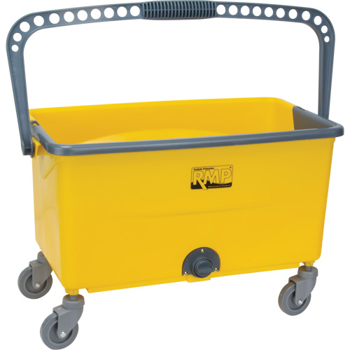 Seau et essoreuse pour vadrouille en microfibres, Passoire, 11 gal. US (44 pintes), Jaune Rock Safety Industrial Ltd