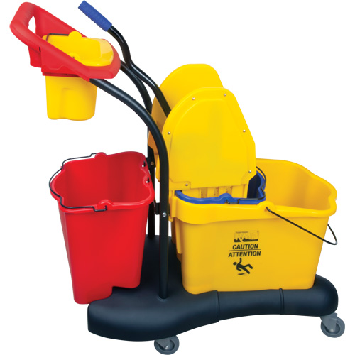 Multifunctional Mop Trolley, Down Press, 9.5 US Gal.(38 Quart), Yellow Rock Safety Industrial Ltd