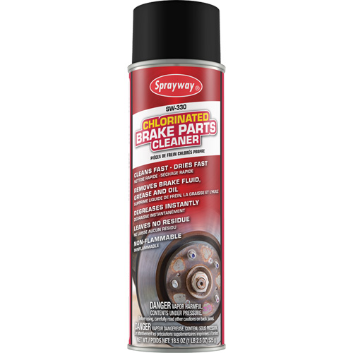 Nettoyant chlor&eacute; pour pi&egrave;ces de freins, Canette a&eacute;rosol Rock Safety Industrial Ltd
