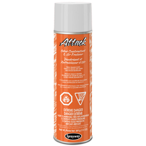 Air Freshener, Attack Orange, Aerosol Can Rock Safety Industrial Ltd