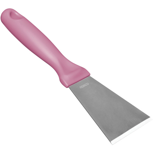 Large Stainless Steel Scraper, Pink, 3" W x 9" L Rock Safety Industrial Ltd