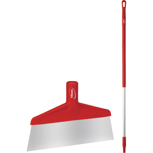 Grattoir &agrave; plancher avec manche, Rouge, 9-3/5" la x 55-9/10" lo Rock Safety Industrial Ltd