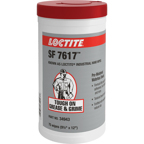 Essuie-mains industriels SF 7617, 75 lingettes, 12" x 9-1/2" Rock Safety Industrial Ltd