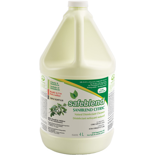 CITRIC Peppermint Oil Disinfectant Cleaner, 4 L, Jug Rock Safety Industrial Ltd