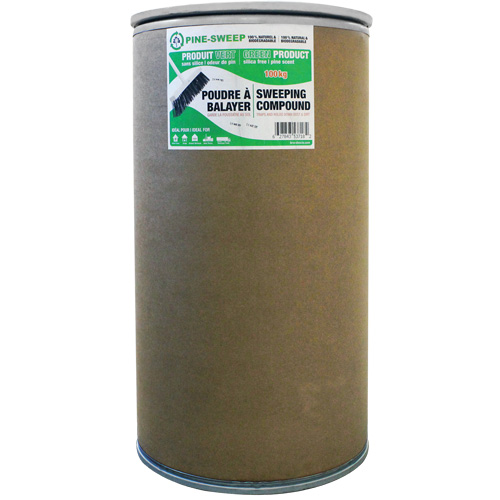 Pine Sweep Dust Buster Sweeping Compound, Drum, 220.46 lbs. (100 kg) Rock Safety Industrial Ltd