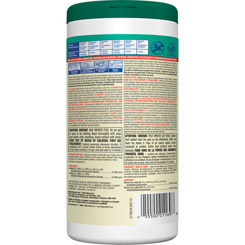 Lingettes d&eacute;sinfectantes, 75 lingettes Rock Safety Industrial Ltd
