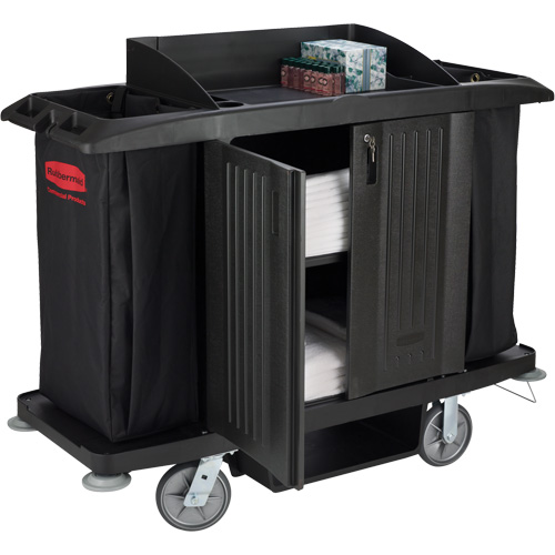 Executive Full-Size Housekeeping Cart with Doors Rock Safety Industrial Ltd