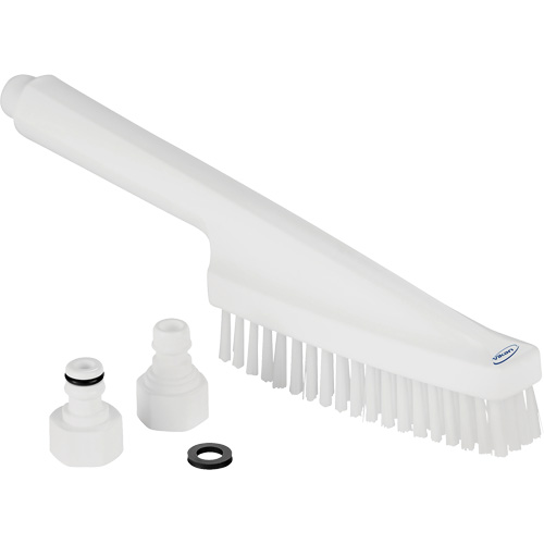 Waterfed Hand Brush, Stiff Bristles, 13" Long, White Rock Safety Industrial Ltd