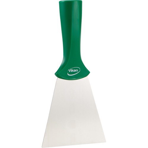 Handle-Mounted Stainless Steel Scraper, Green, 4" W x 8" L Rock Safety Industrial Ltd