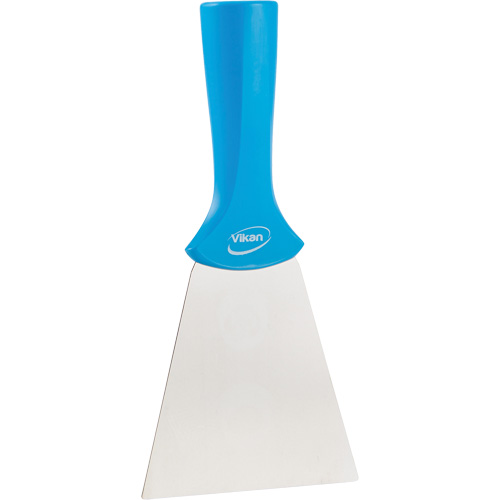 Grattoir en acier inoxydable avec poign&eacute;e montable sur manche, Bleu, 4" la x 8" lo Rock Safety Industrial Ltd
