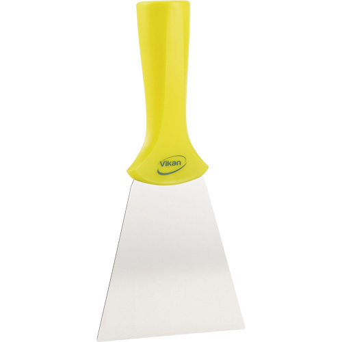 Grattoir en acier inoxydable avec poign&eacute;e montable sur manche, Jaune, 4" la x 8" lo Rock Safety Industrial Ltd
