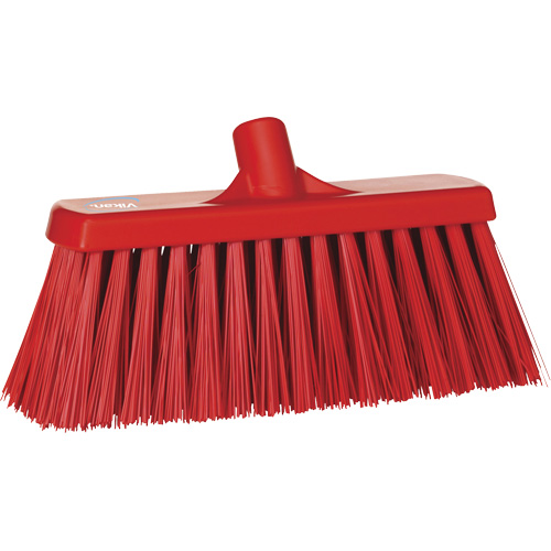 Heavy-Duty Push Broom, Stiff Bristles, 13", Polyester, Red Rock Safety Industrial Ltd
