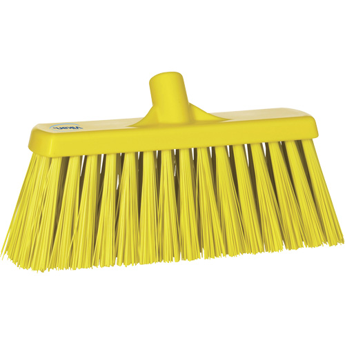 Heavy-Duty Push Broom, Stiff Bristles, 13", Polyester, Yellow Rock Safety Industrial Ltd