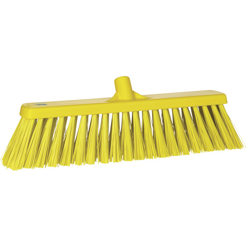 Heavy-Duty Push Broom, Stiff Bristles, 20", Polyester, Yellow Rock Safety Industrial Ltd