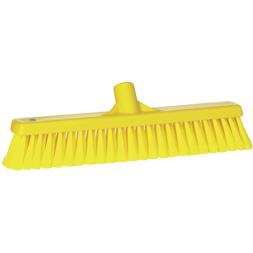 Fine Particle Push Broom, Fine/Split Bristles, 16-1/4", Polypropylene, Yellow Rock Safety Industrial Ltd
