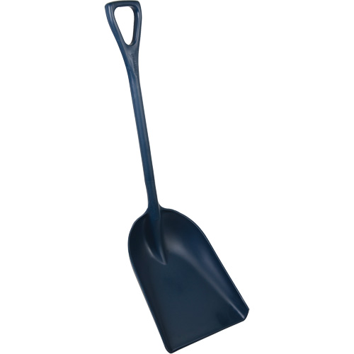 One-Piece Metal Detectable Shovel, 13-3/4" x 17" Blade, 42-1/2" Length, Plastic, Blue Rock Safety Industrial Ltd