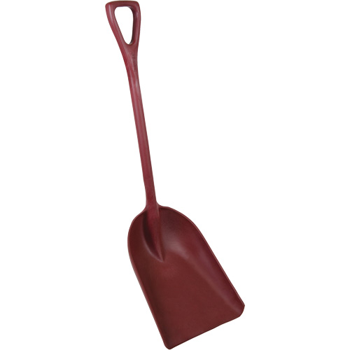 One-Piece Metal Detectable Shovel, 13-3/4" x 17" Blade, 42-1/2" Length, Plastic, Red Rock Safety Industrial Ltd