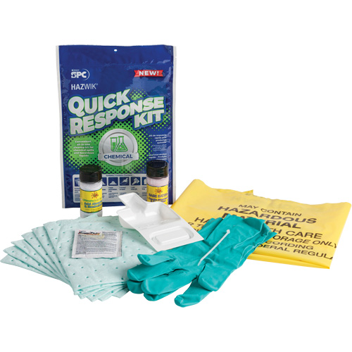 Hazwik&reg; Quick Response Spill Kit for Chemical Spills, Hazmat, Bag, 0.33 US gal. Absorbancy Rock Safety Industrial Ltd