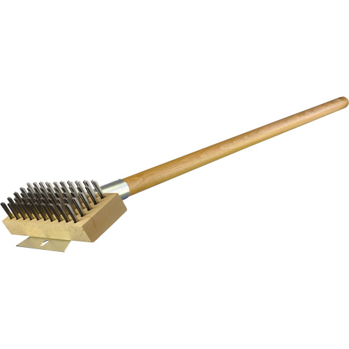 Brosse ultime pour gril et four, Fil en acier plat, Longueur 30" Rock Safety Industrial Ltd
