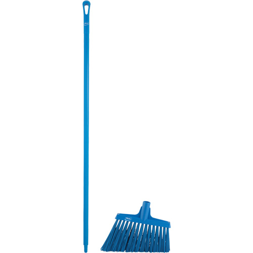 T&ecirc;te &agrave; balai en angle avec manche en m&eacute;tal, Crins Extra-ferme, 12", Polyester, Bleu Rock Safety Industrial Ltd