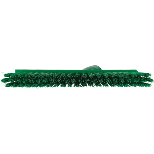 Dustpan Broom with Angled Thread, Medium Bristles, 10", Polyester, Green Rock Safety Industrial Ltd