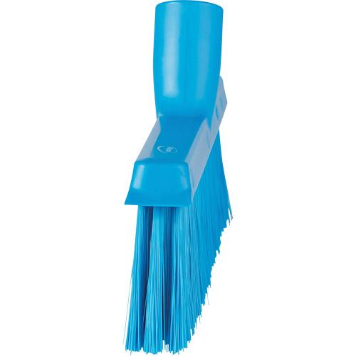 Dustpan Broom with Angled Thread, Medium Bristles, 10", Polyester, Blue Rock Safety Industrial Ltd