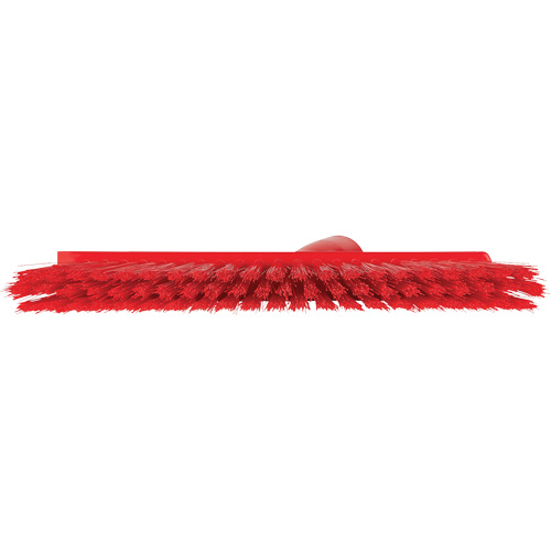 Dustpan Broom with Angled Thread, Medium Bristles, 10", Polyester, Red Rock Safety Industrial Ltd