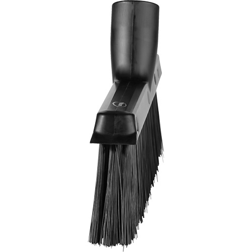 Dustpan Broom with Angled Thread, Medium Bristles, 10", Polyester, Black Rock Safety Industrial Ltd