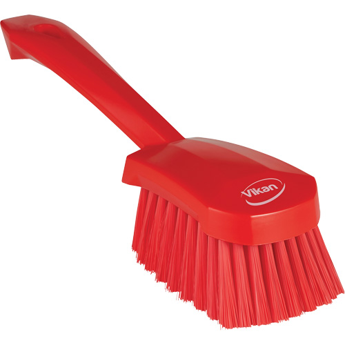 Brosse &agrave; r&eacute;curer avec manche court, Soies Doux, Longueur de 10-1/2", Rouge Rock Safety Industrial Ltd