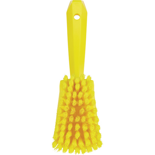 Short-Handled Washing Brush, Soft Bristles, 10-1/2" Long, Yellow Rock Safety Industrial Ltd